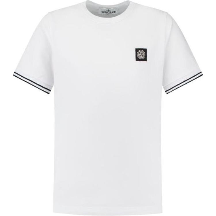 Stone Island Striped Round Neck Short
