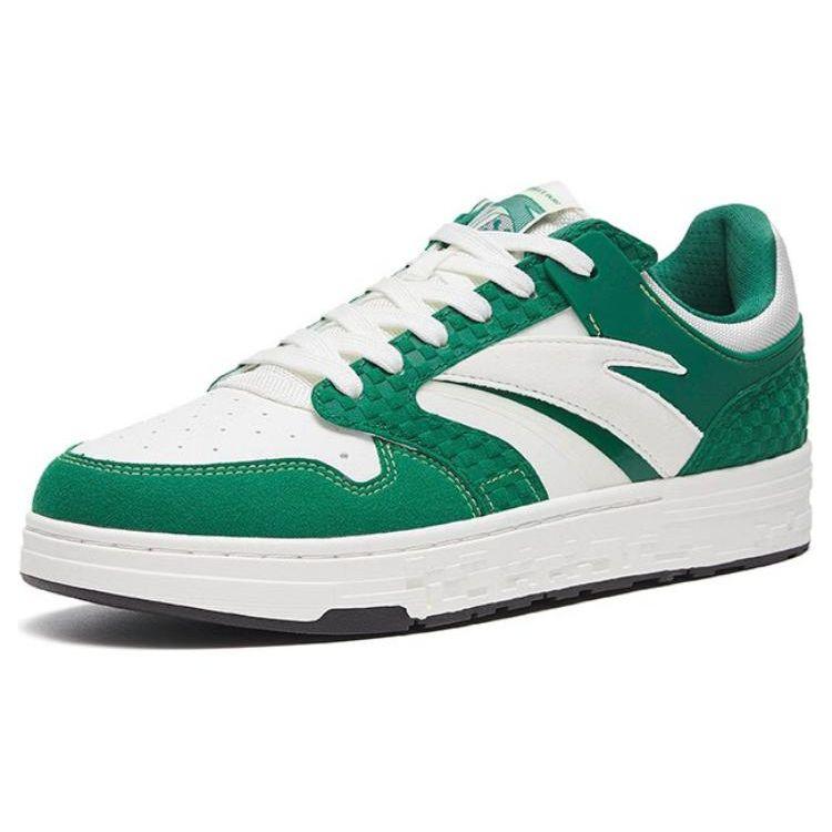 Anta Street Skate Shoes Lightweight Slip Resistant Durable Low Top Men Sneakers Green White 112318051-11