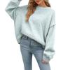 Women's Fashion Long-Sleeved Round-Neck Solid-Colour Top