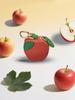 Fresh Style Leather Fruit Coin Purse Keychain Charm
