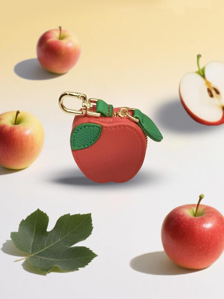 Fresh Style Leather Fruit Coin Purse Keychain Charm