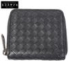[Beauty] Intrecciato Leather Bifold Wallet with Coin Pocket blackUsed