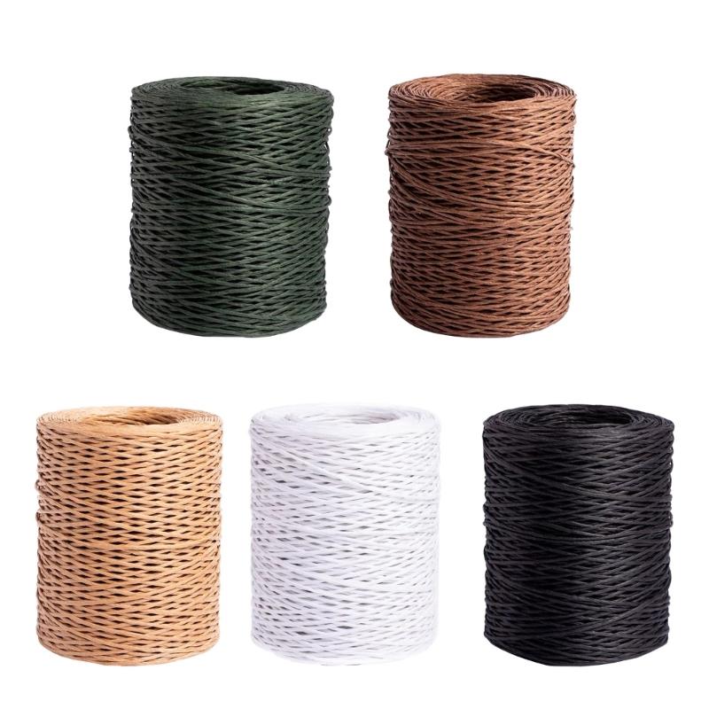 Jewelry Packaging Wire DIY Paper Rope Paper Wire Natural Paper Cord Decorative Wire for Gift Wrapping Flower Arrangement