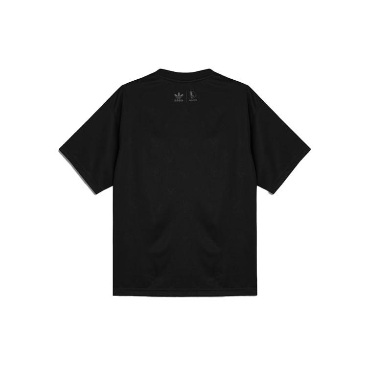 adidas originals x NINJA Crossover Collar Alphabet Sports Round Neck Short Sleeve Black Men's GP2316
