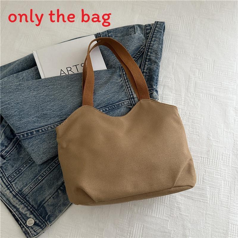 Fashionable Canvas Shoulder Bag With Large Capacity And Solid Color Design For Womens Everyday Wear
