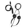 USB Headset with Headphones for Ideal for Call Online and with Mute Function Noise-Canceling Microphone, Dual-Ear PC, Centers, Telecommuting,