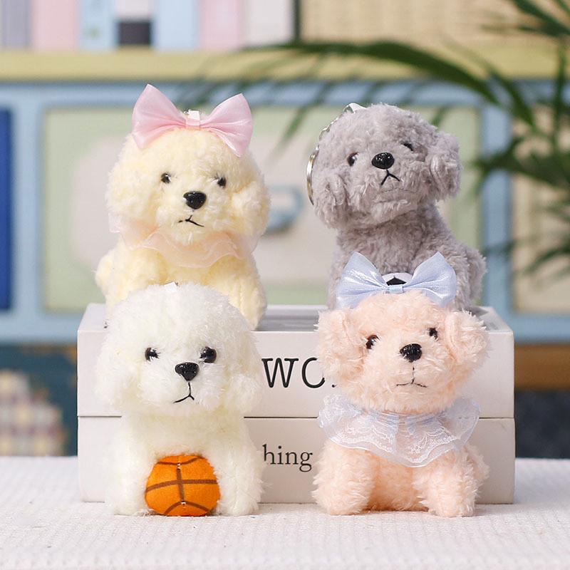 Plush Teddy Dog Keychain With Soccer Design For Kids And Teens Gift