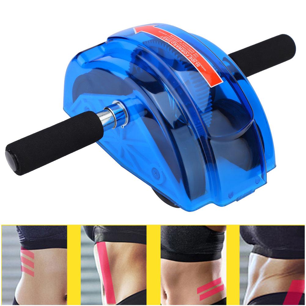 Abdomen Four Roller Wheel Abdominal Muscle Exerciser Gym Home Fitness Equipment with Gear