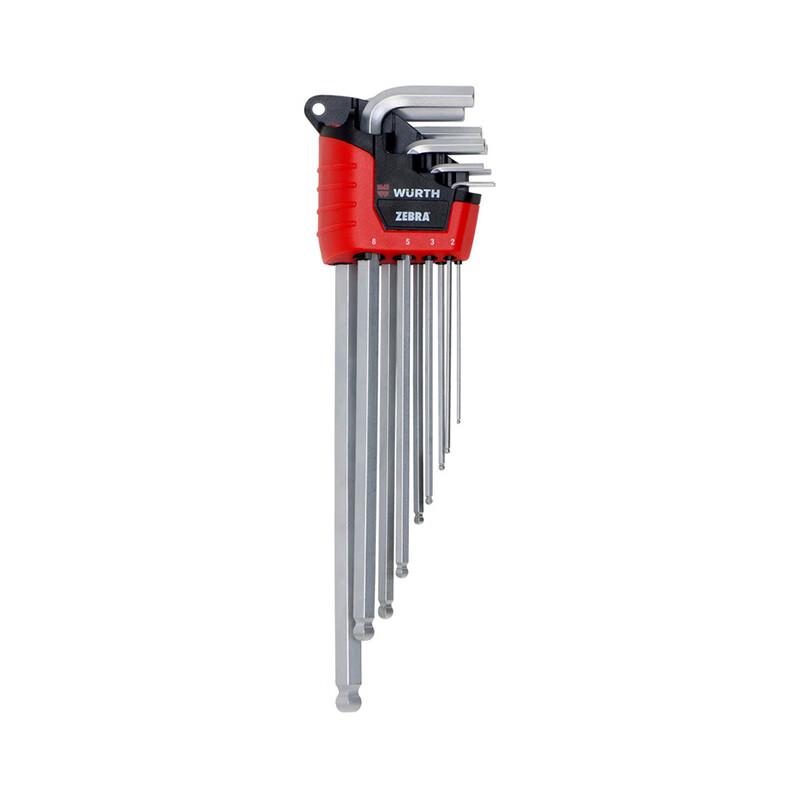Wurth Extra Long Ball-End Hex Key Set 1.5-10MM