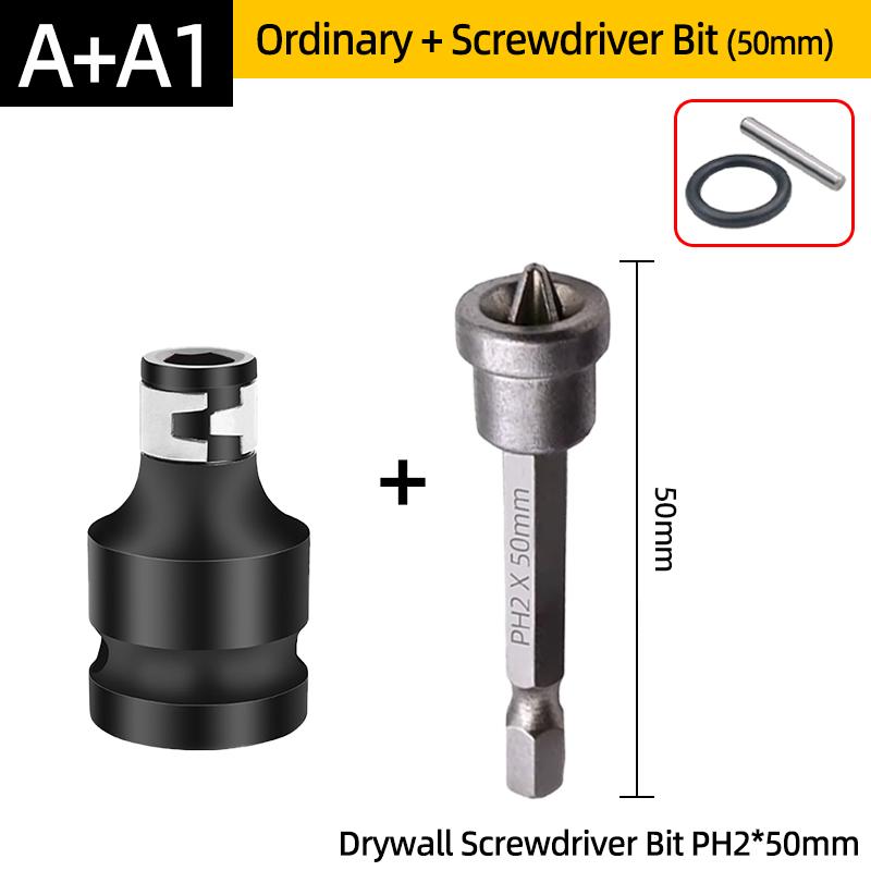 PH2 Phillips Screwdriver Bits Cross Head Magnetic 50/100/150mm Hand Tool 1/2” Square To 1/4” Hex Wrench Socket Adapter Converter