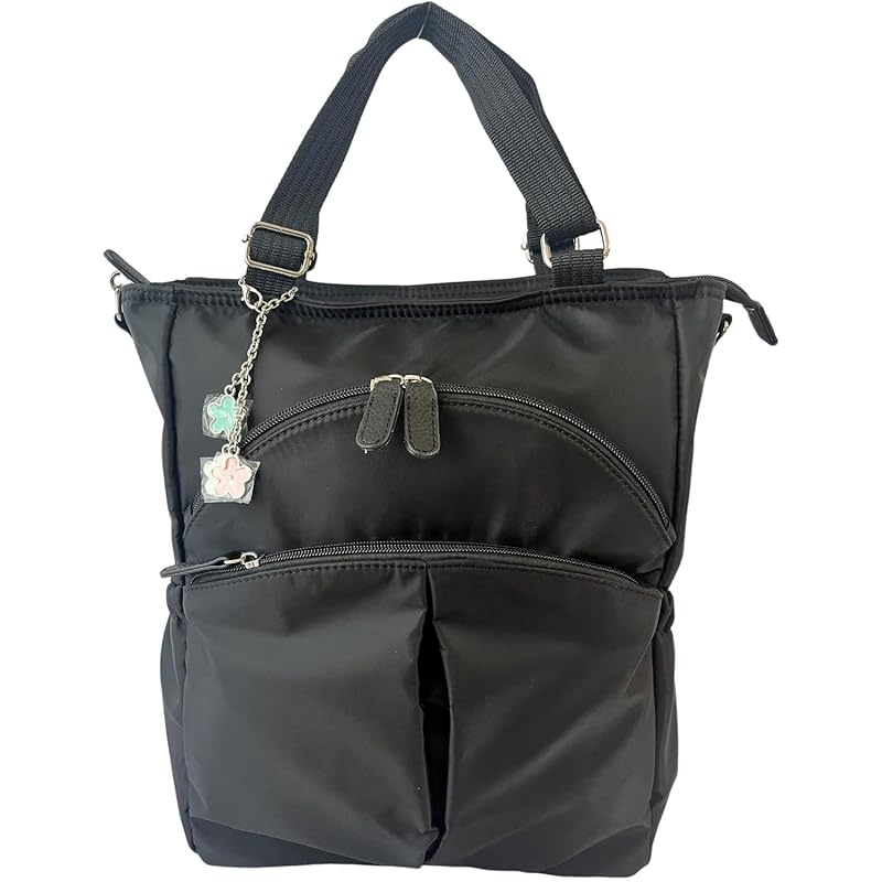 

[MADEMOISELLE ZAZA] [Mademoiselle Zaza] with handle rucksack 4 way nylon Water repellent A4 file storage possible 5629 (black)