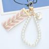 Delicate Beaded Keychain Pearls Alloy Keyring Women Accessory Suitable for Handbags and Daily Use Items