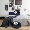 1pc Decorative Billiard 8 Ball Pillow Soft Plush Throw Cushion For Home Pool Table