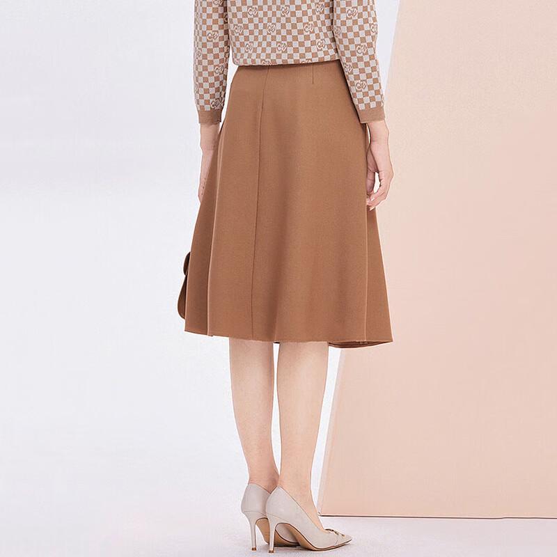 JESSIE High-Waist Pleated A-Line Midi Skirt