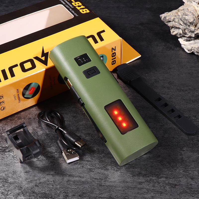 Ultra Bright Multifunctional Flashlight & Power Bank with Side Warning Light, Digital Display, and Bicycle Light
