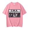 Summer Unisex Vintage Top Fashion Tee CWA The Worlds Most Dangerous Group Funny Cat Meme Graphic T Shirts Fashion Vintage Short Sleeve T-shirt