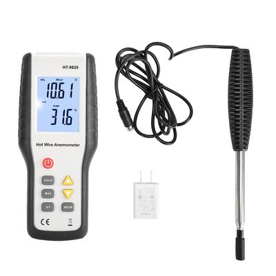 HT9829 Sıcak Tel Termal Anemometre Rüzgar Sıcaklığı Hava Hacmi Rüzgar Hızı Testi için