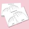 10 Sheets/Lot Nails Display Card Hand Feet False Nail Tips Packing Card Nail Art Storing Cardboard Manicure Showing Cards