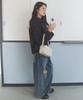 New Looky Square Leather Shoulder Bag _Ivory