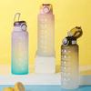 Water Cup Large Capacity Drinkware Portable Stylish Gradient Color Bouncing School Supply