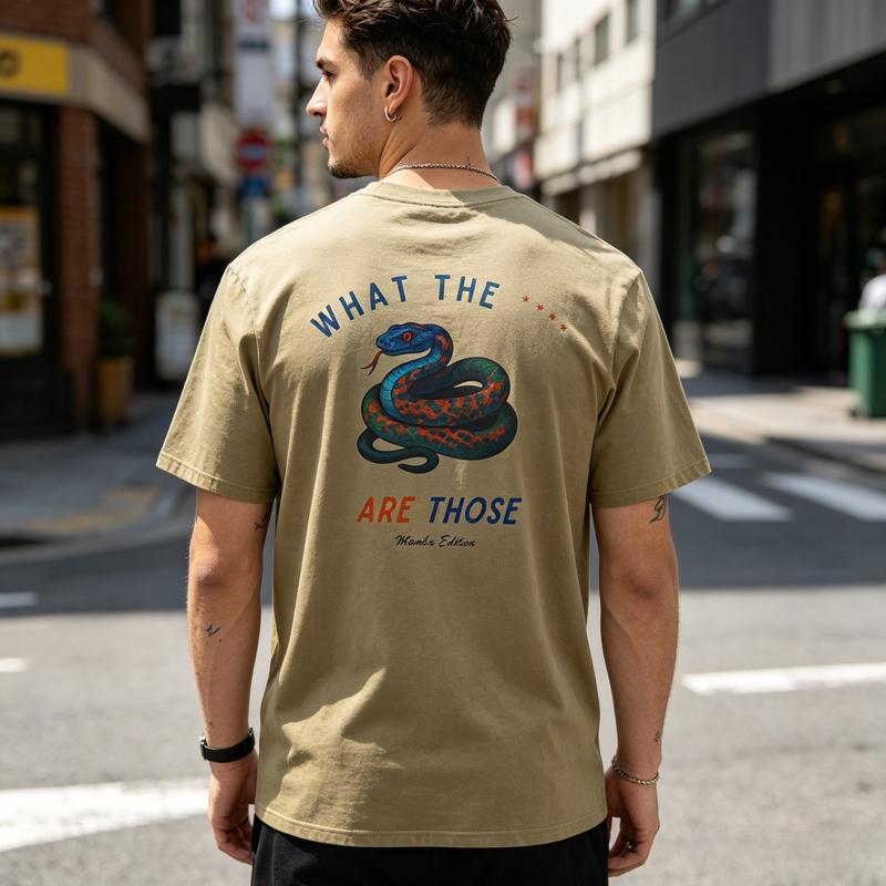 What The Are Those Snake Graphic T Shirt Funny Meme Print Tee Unisex Unisex Soft Cotton Crew Neck Short Sleeve Trendy Streetwear
