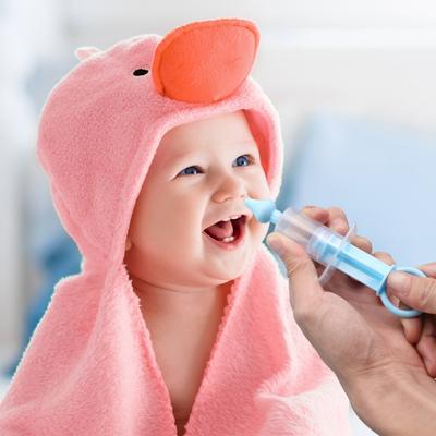 Aspiratore nasale per neonati, siringa professionale, irrigatore nasale, pulitore nasale per neonati, dispositivo di risciacquo, punta di aspirazione nasale in silicone riutilizzabile
