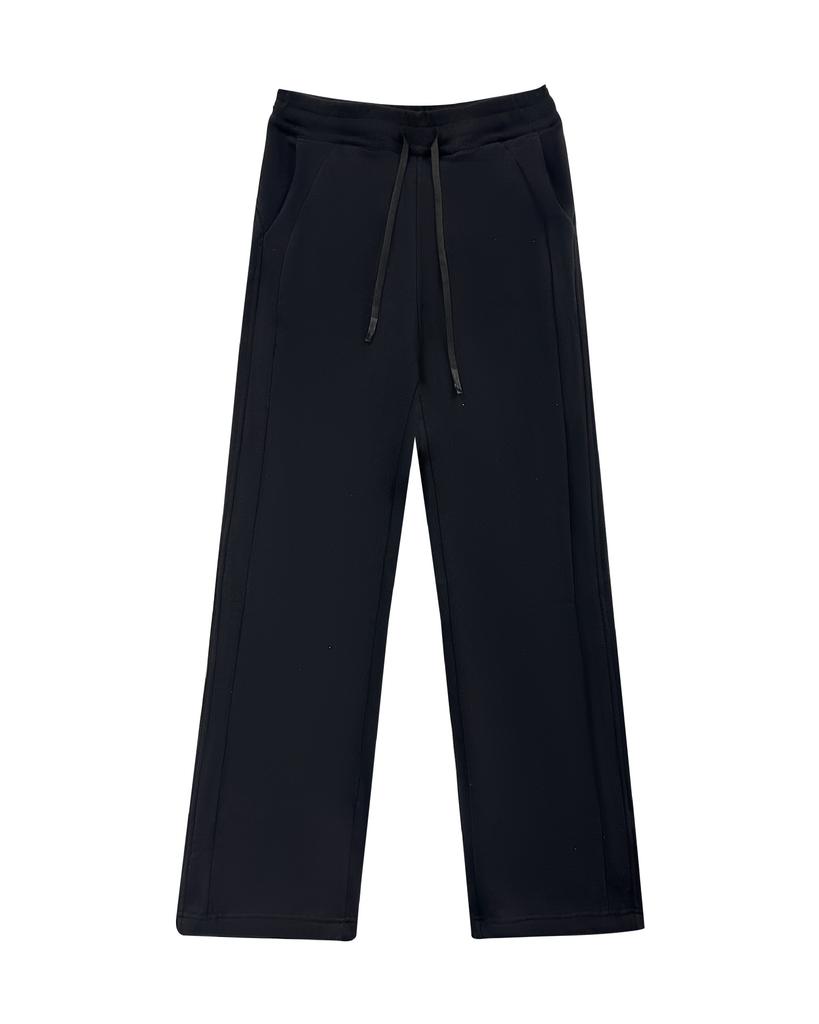 Autumn and winter sweatpants fleece sweater pants women's wide-leg pants loose high-waisted sports straight pants warm and casual