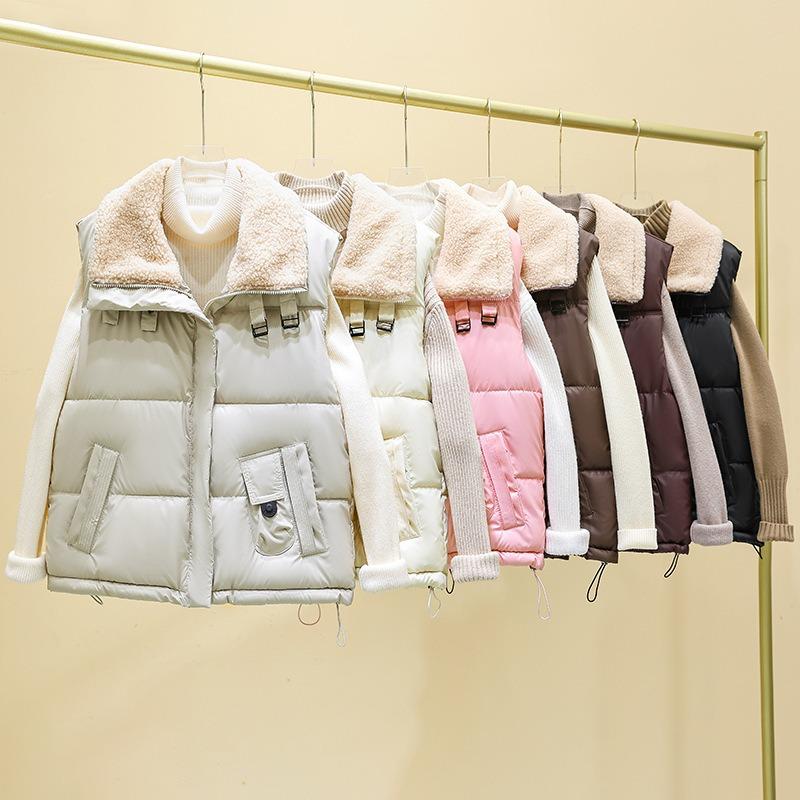 Autumn and winter new personalized fashion cotton clothes vest sleeveless lapel collar horse vest new coat