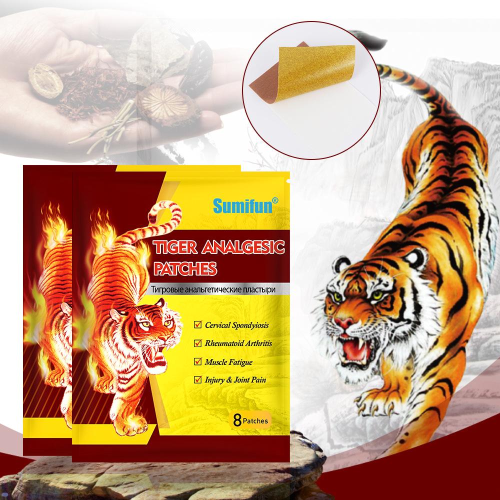 8pcs/bag Tiger Pain Relief Plaster for Shoulder Neck Back Knee Joint Muscle Pain Relief Health Care