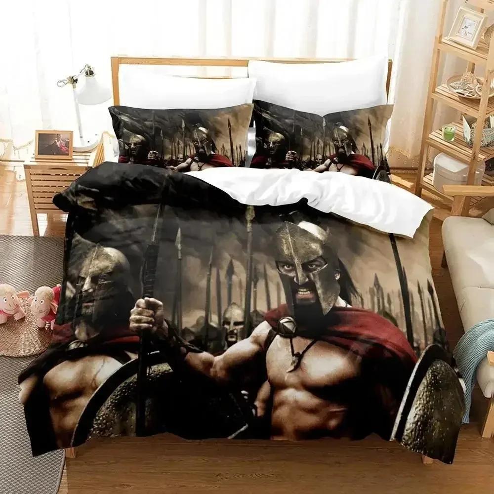 

Комплект постельного белья Spartan Single Twin Full Queen King Size Bed Set Adult Kids Bedroom Duvet Cover Sets 3D Print Anime Bed Set 70x133cm 2pcs
