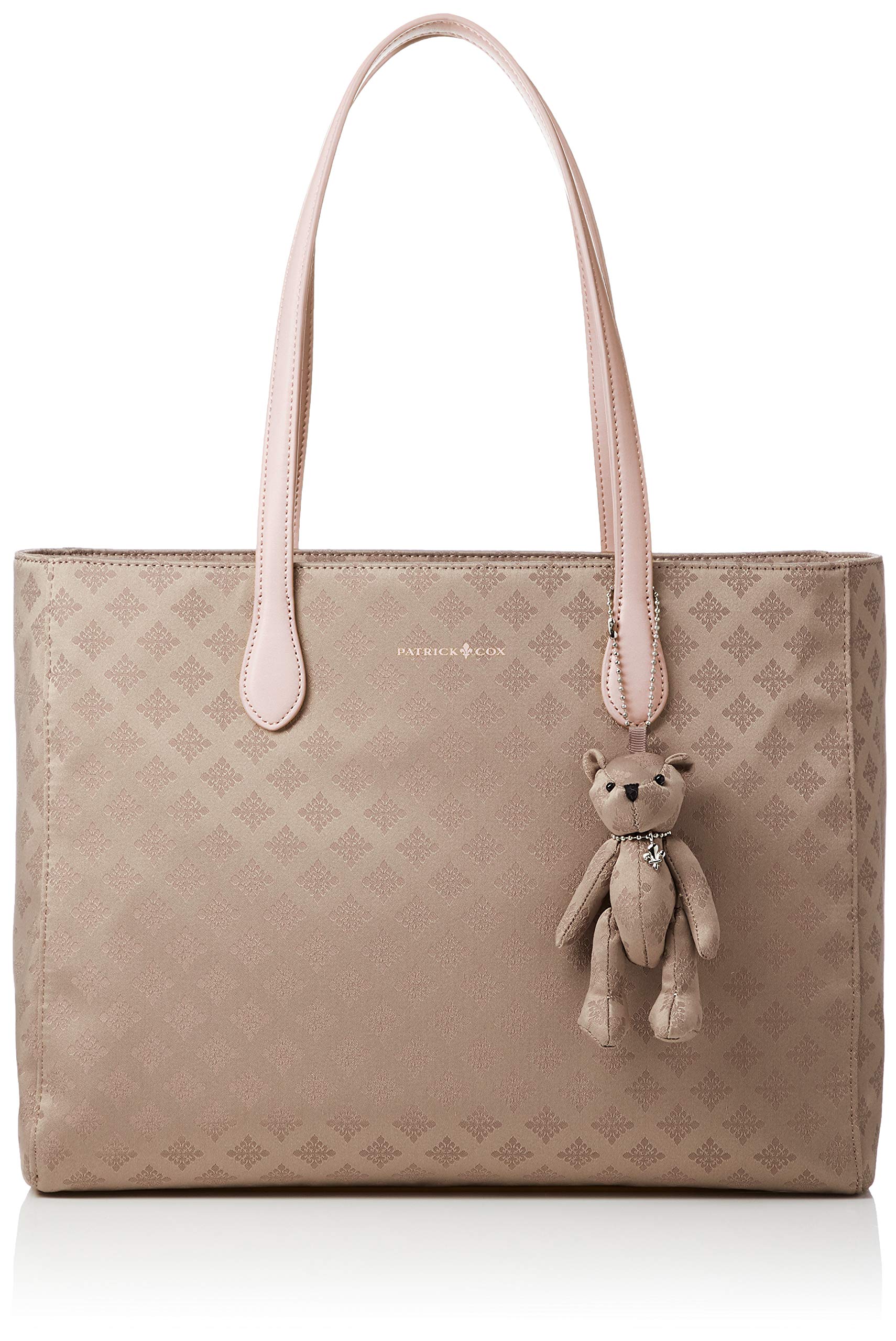 

Сумка-тоут формата А4 с жаккардовым узором «лилии», красочный медведь, розовый [Patrick Cox] Color Quartet, для хранения, легкая, тканевая, с ручками, с брелоком, розовый