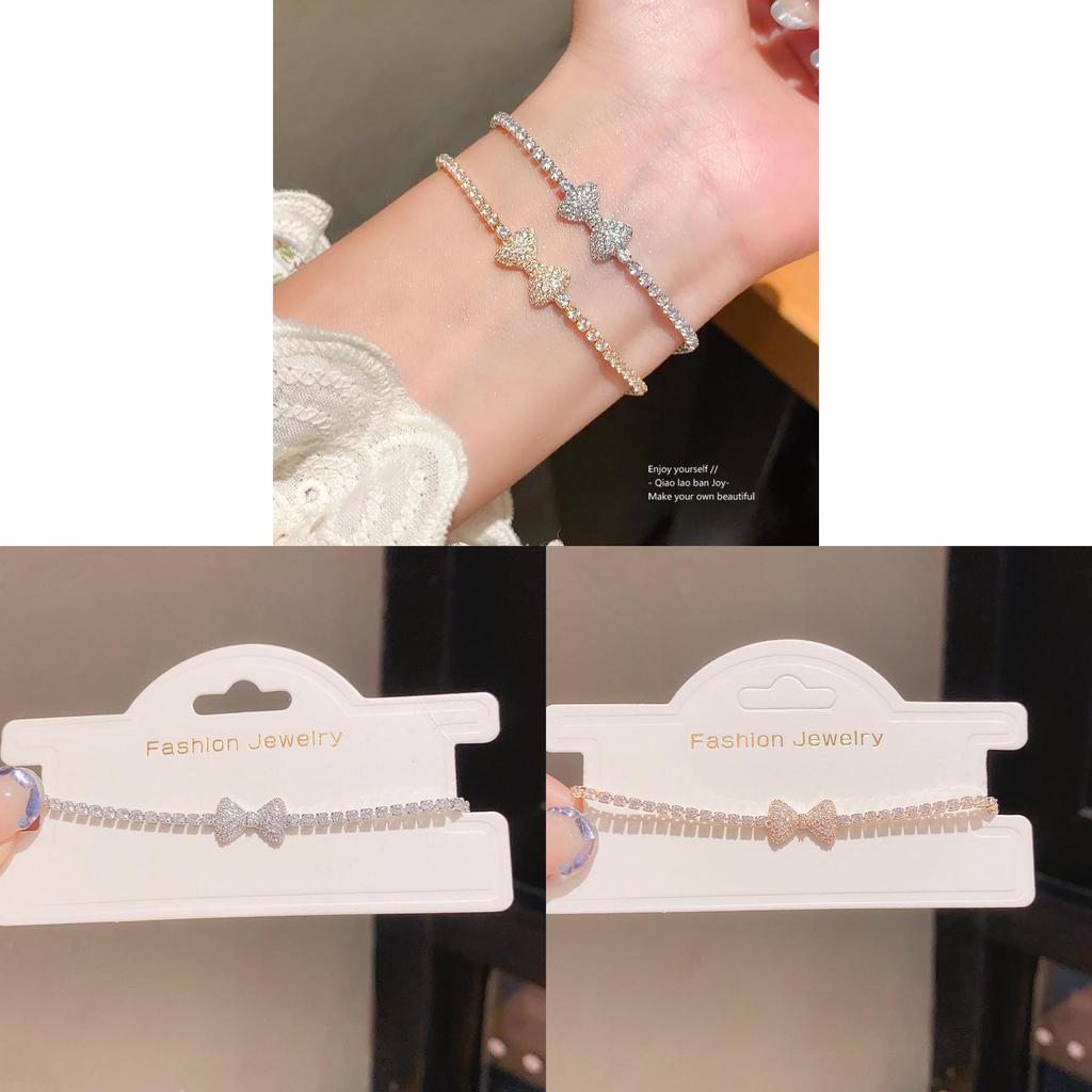 Elegant Zircon Butterfly Charm Wristlet For Ladies Office Wear