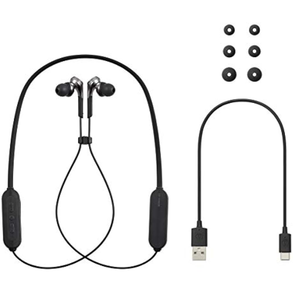 Audio-Technica ATH-CKS660XBT GM Wireless Earbuds, Bluetooth, Deep Bass (SOLID BASS), with Microph...