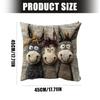 Multifunctional Plush Cushion Cover Features Fun Donkey Pattern Ideal for Sofa Bed Decoration