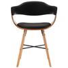 VidaXL Chaises de salle à manger 2 pcs Noir Similicuir et bois courbé