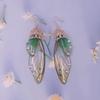 Fashion Jewelry Butterfly Earring Fairy Simulation Insect Wing Hook Earring Translucent Cicada Wing Drop Earrings Woman Jewelry