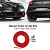 Perfil Adhesivo - Alfa Romeo - Mito - Rojo - 2 Toallas 'Easy Cleaner Pro' - Se adapta al parachoques