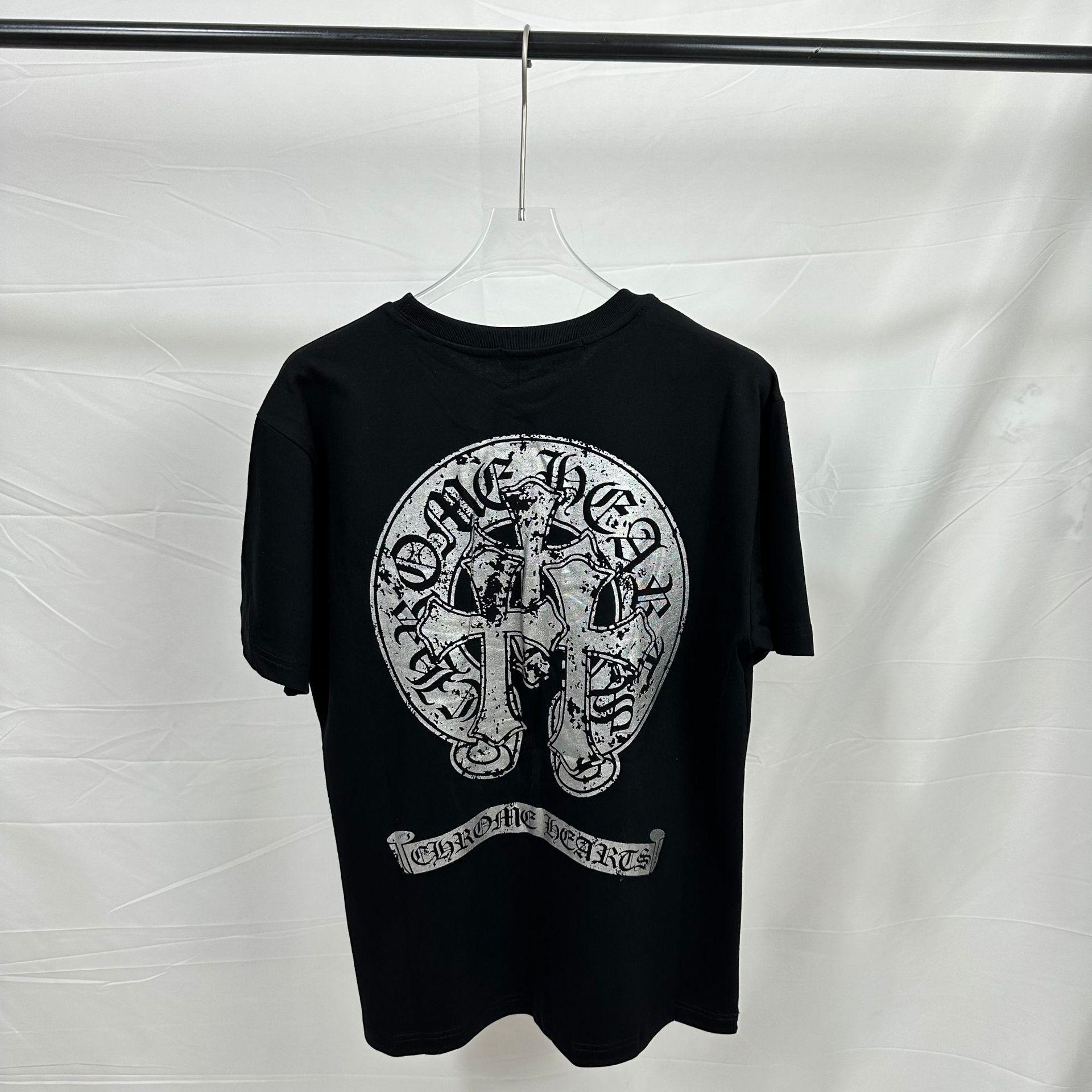 

Футболка унисекс из плотного двойного трикотажа 280 г/м² с принтом крест-накрест Large чёрный