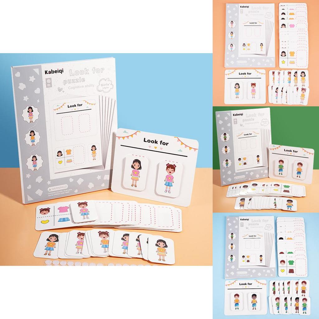 Childrens Matching With Find The Same Puzzle Toy For Preschool Learning Area With Paper Material For Cognitive Development And Brain Training