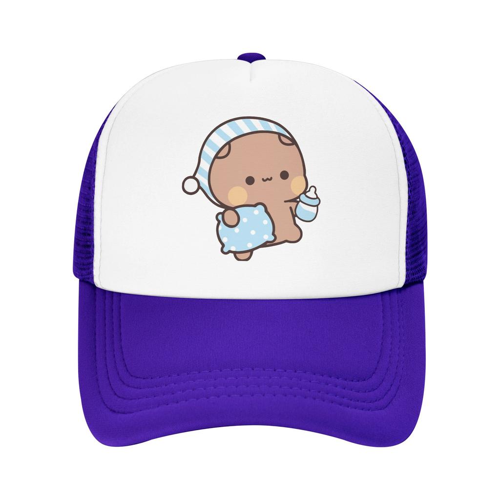 Panda Bear Couple Anime Cartoon Trucker Hats Bubu And Dudu Hat Sun Hats Trucker Cap Adjustable Snapback Caps Mesh Baseball Cap