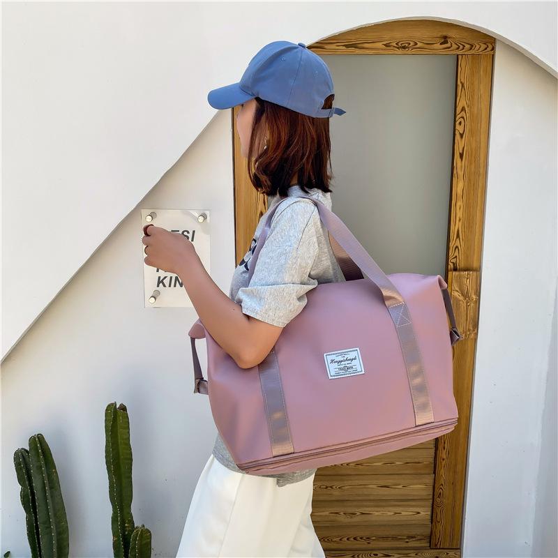 Dry and wet separation sports portable shoulder bag yoga fitness bag large capacity travel bag