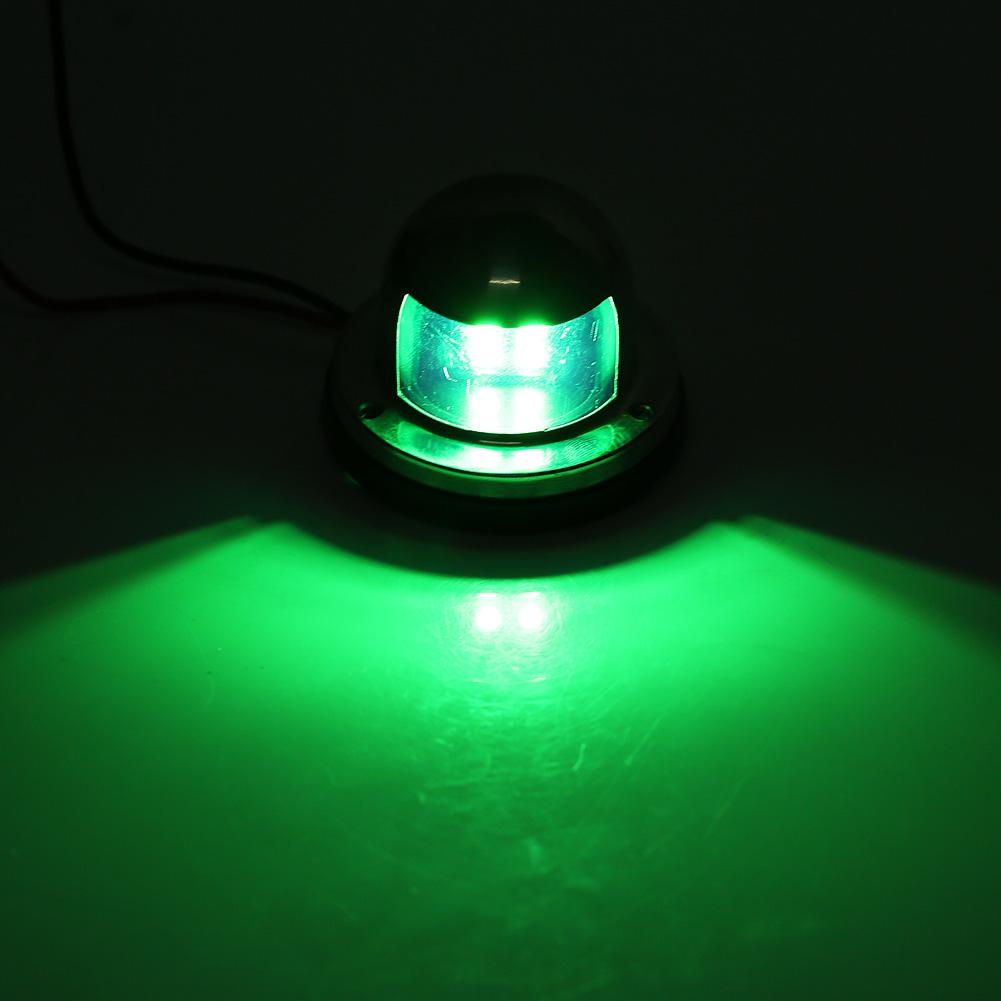 1 Paar rote und grüne LED-Navigationssignallampen aus Edelstahl für Marineboote und Yachten