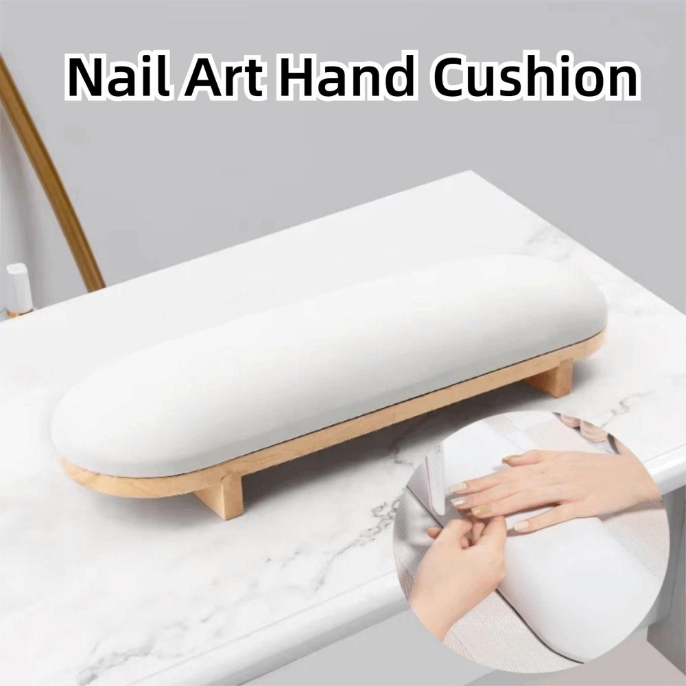 Non-slip Manicure Hand Pillow Wood Stand Nail Hand Holder Nail Art Hand Cushion  Manicure Table