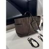 2025 Winter Oversized Canvas Tote Bag With Contrast Color Design Streetwear Chic Shoulder Handbag Daily Wear