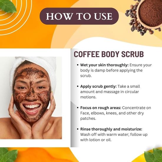 BrijBooti Coffee Powder Scrub For Face & Body -(100 Gr) | Natural Coffee Powder For Skin Exfoliate, Deep Cleanse, Blackhead Remover, Glowing Skin