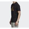 Adidas Universal Foil Metallic Letter Short Sleeve T-Shirt Men Tops Black GE4688