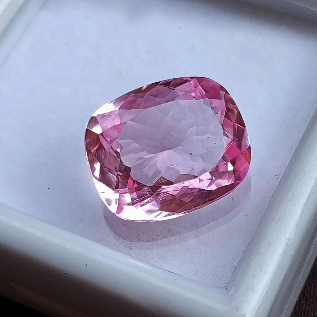 Certified Natural Pink Sapphire Cushion Cut 14+ Ct Fabulous Loose Gemstone