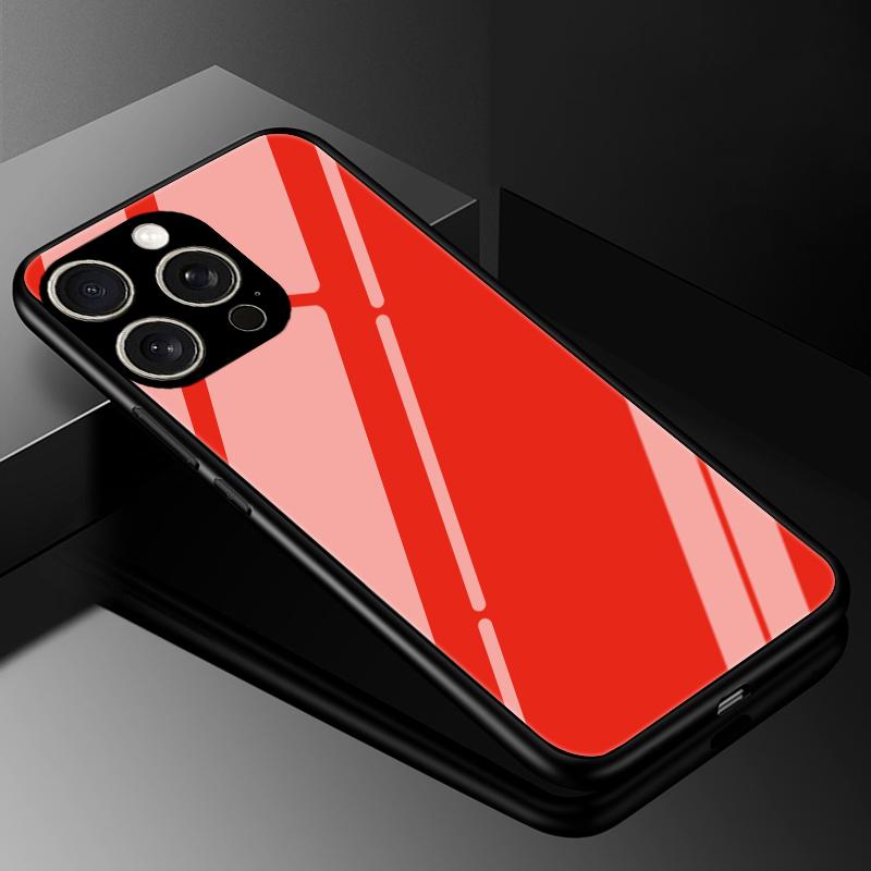 For iPhone 16 Pro Max Case Cover Tempered Glass Cases for Iphone 15 14 13 12 11 Pro Max X XS XR 7 8 Plus SE Hard Back Bumper