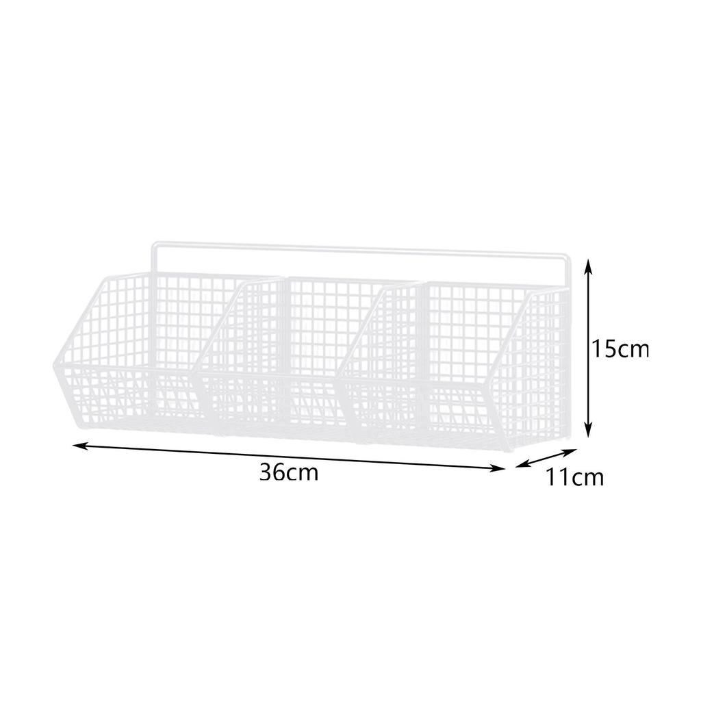 2 Pieces Hanging Wall Organizer 3 Grids Wall Mounted Shelves for Craft Room