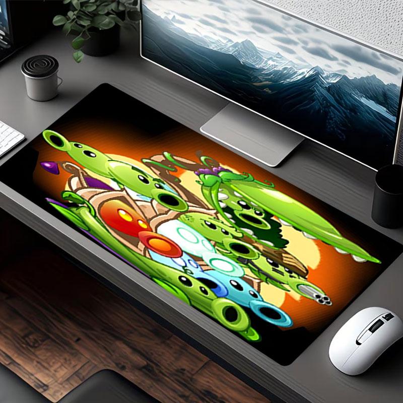 Pflanzen vs. Zombies Print Mauspade, für Tastaturablage Laptop PC Matte für Büro Heimgebrauch, Schreibtischdekoration, Perfektes Geburtstagsgeschenk für Gamer
